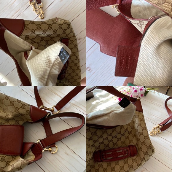 Authentic Gucci GG Canvas Hobo Shoulder HandBag - Picture 11 of 12